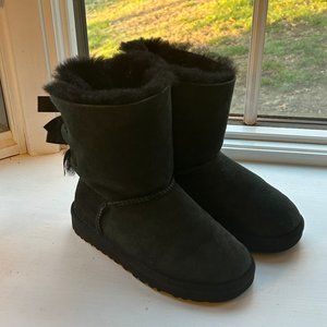 Kids UGG Bailey Bow Black Child Size 13